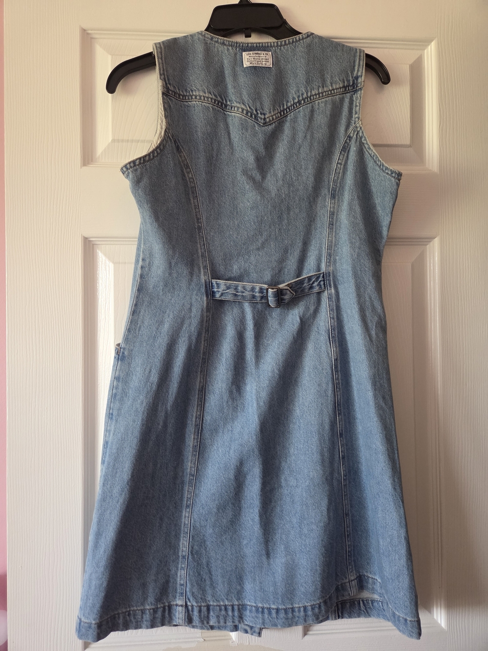 Womens Levi's Sleeveless Denim Button-Front Dress Size M NWT - Picture 5 of 8